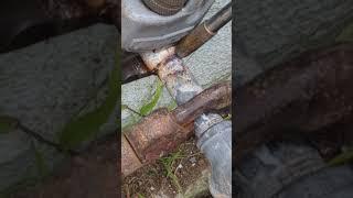 Removing a 3/4 galvanized nipple from older home.