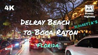 Driving Around Delray Beach and  Boca Raton, Florida - 4K