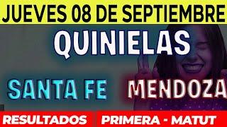 Quinielas Primera y matutina de Santa Fé y Mendoza, Jueves 8 de Septiembre