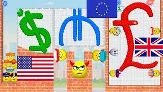 Draw to Smash The Most Famous Currencies of Countries in 4K!