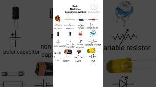 basic electronics components symbol | electronic parts symbol #shorts  #short