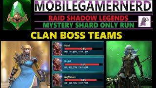 Clan Boss Heroes That Put in Work. Raid Shadow Legends Mystery Shard Only Run.