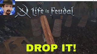 QUICK TIP- HOW TO DROP LOGS FAST! SOLO LIFE IS FEUDAL MMO #28