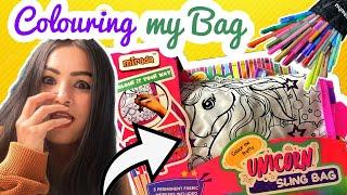 Coloring Unicorn Bag  #crafteraditi #youtubepartner #shorts #youtubeshorts #unicorn @CrafterAditi