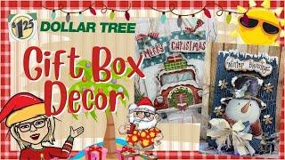 [Christmas in July] -  - Gift Box Decor - 2 Projects! Recycle, Repurpose and Make Cute Decor