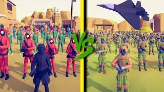 MODERN ARMY vs SQUID GAME TEAM - Totally Accurate Battle Simulator TABS