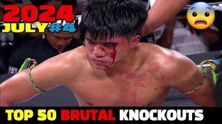 July 2024:Top 50 Savage Knockouts #4  (MMA•Muay Thai•Kickboxing•Boxing) [HD]