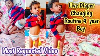 Love Diaper Changing Routine 4 year boy|how to Change Diaper 3, 4, 5, 6 Year old boy|Most Requested