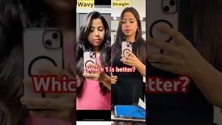 Wavy or Straight hair ? #straighthair #wavyhair #hair #shorts #viral #trending #makeupartist