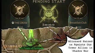 Blizzard Paired Us Against Our Tower Allies in Shadow War: THE CROW vs BFC | Diablo Immortal