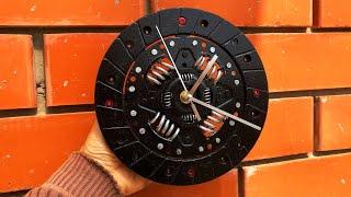 Making wall clock from old clutch part 2 / Часы из сцепления