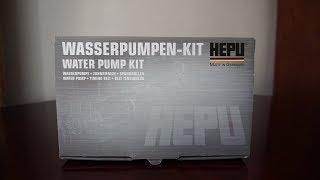 Water Pump Kit + Timing Belt + Tensioners HEPU PK09540S Unboxing