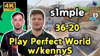 s1mple (36-20) w/kennyS play PerfectWorld in China (Dust2) | Nov 14, 2024 #cs2 #pov