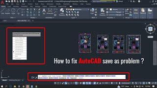 How to fix AutoCAD save as problem