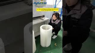 Air filter cartridges are being manufactured