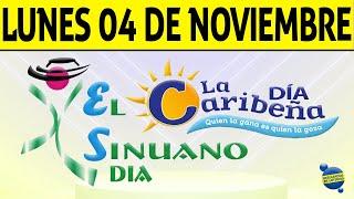 Resultados CARIBEÑA y SINUANO DIA del Lunes 4 de Noviembre de 2024  CHANCE 