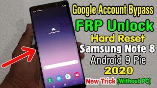 METHOD:-2║Samsung Note 8 (SM N950) Hard Reset & FRP Bypass 2020┃No SIM PIN Lock║No APK Install_NO PC