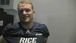 Rice 2019 Media Day -- QB Tom Stewart