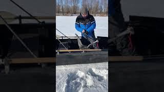 Аэролодка из пнд на рыхлом снегу