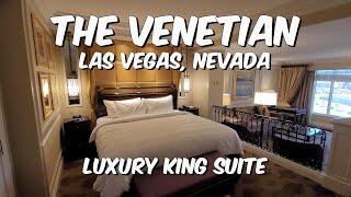 Luxury King Suite Venetian Resort Las Vegas - Room Tour 4K - Exquisite spacious sunken living room