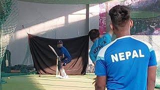 विश्वकपको लागि सन्दीपको तयारी, जमेर गरे ब्याटिङ | Sandeep Lamichhane Batting Practice