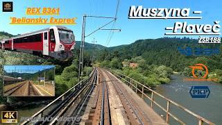 4K Cabview ►  Muszyna - Plaveč ► ŽSR 188 ► REX8361 ► ZSSK 813.1