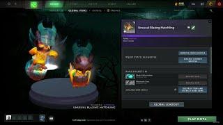 Dota 2 Unusual Blazing Hatchling (Bleak Hallucination + Miasmatic Grey)