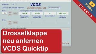 VCDS Quicktip: Drosselklappe Anlernen