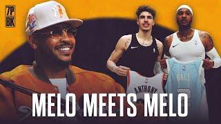 Carmelo Anthony on His First Time Meeting LaMelo Ball and Discussing Who’s the True “Melo”