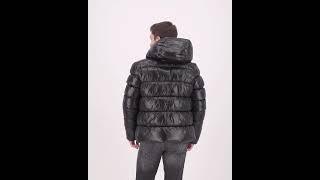 SUPERDRY Shiny Code Xpd Sports Luxe Puffer Jacket Hooded Glossy Black Men | TradeInn