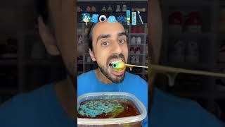 Food ASMR Eating All Blue Snacks!