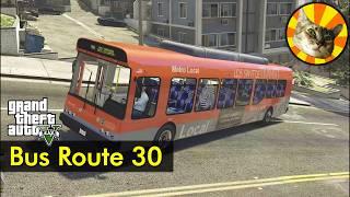 Bus Route 30 | City Bus Ride as passenger | GTA V