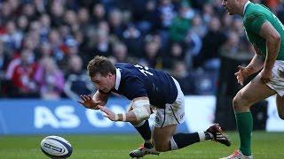 Jamie Heaslip tackle denies Stuart Hogg Try, Scotland v Ireland, 21st March 2015