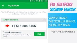 How To Fix TextPlus Sign Up Error 2021 [New Latest Working Method]