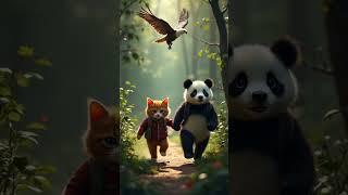 Panda & Cat's Magical Journey #reels #shorts