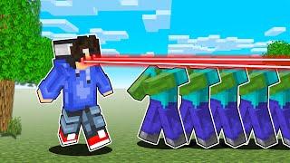 I have SUPER LASER EYES in Minecraft