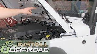 Jeep Wrangler JK Redline Tuning Hood Strut Kit QuickLIFT PLUS 2007-2018 Installation