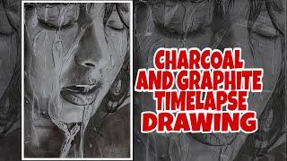 GIRL IN THE RAIN TIMELAPSE DRAWING| By Joy Guamos