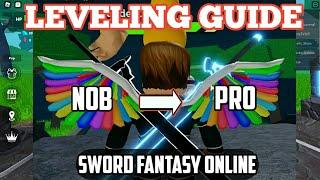 ALL LEVELING GUIDE AND TIPS - Sword Fantasy Online | Roblox