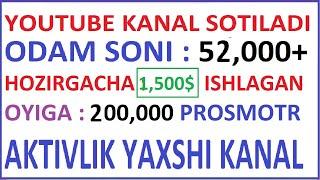 YOUTUBE KANAL SOTILADI 2023 PULATOV DILMUROD internetda pul ishlash youtube prosmotr ko'paytirish