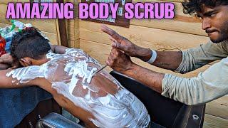 Amazing Body Scrubbing by Master Rajen | Body Dirt Cleaning process | ASMR