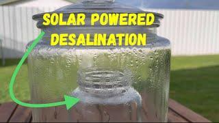 How to extract drinking water from sea water using a solar still.