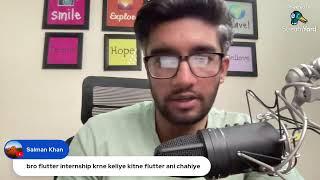 Flutter & Node Js |  Internship Jobs | Live with Asif Taj