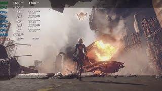 Ryzen 3 2200G Review Nier: Automata gpu@1500Mhz Gameplay Benchmark Test