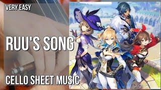 Cello Sheet Music: How to play Ruu's Song (Genshin Impact) by Yu Peng Chen