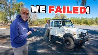 We TRIED To DIY Our Suzuki Samurai Flat Tow Setup