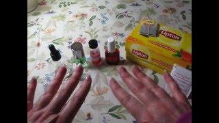 Natural Nail Wrap with... a tea bag! ~ by Lisa's Pine Notes