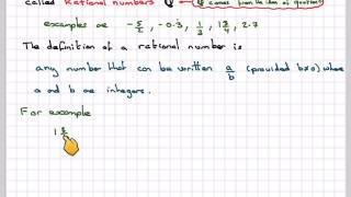 Introduction to natural, rational, irrational, real numbers and integers