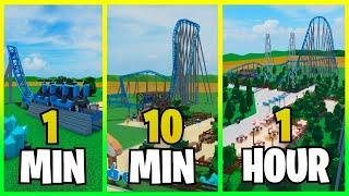 I Built A Theme Park In 1 Minute, 10 Minutes, 1 Hour! | Roblox