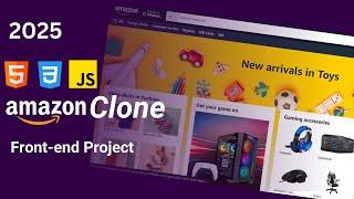 How Create Amazon Clone Website & Responsive Using HTML CSS & JavaScript